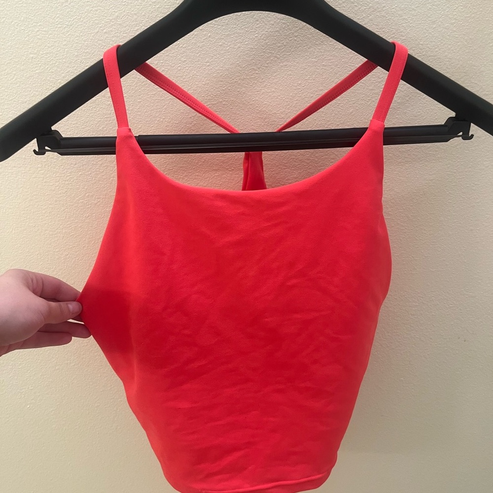 LARGE HOT PINK CROPPED TANK NEVER WORN